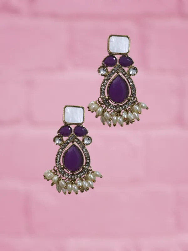 Purple_Zinc_&_Copper_Stylish_&_Fancy_Earring_For_Women