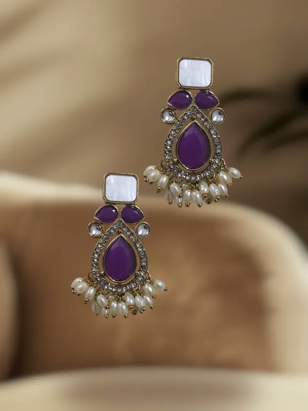 Purple_Zinc_&_Copper_Stylish_&_Fancy_Earring_For_Women