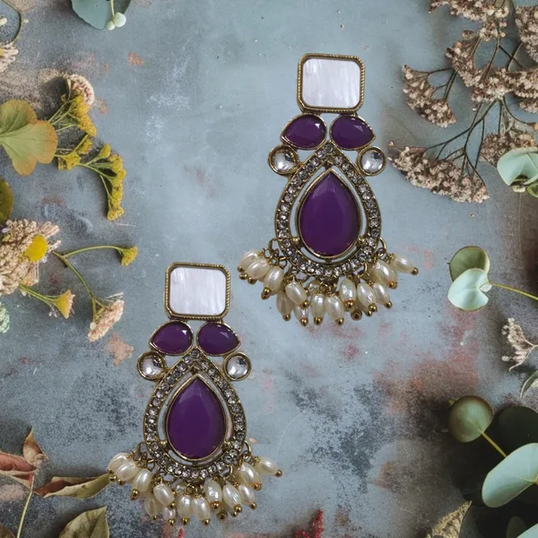 Purple_Zinc_&_Copper_Stylish_&_Fancy_Earring_For_Women