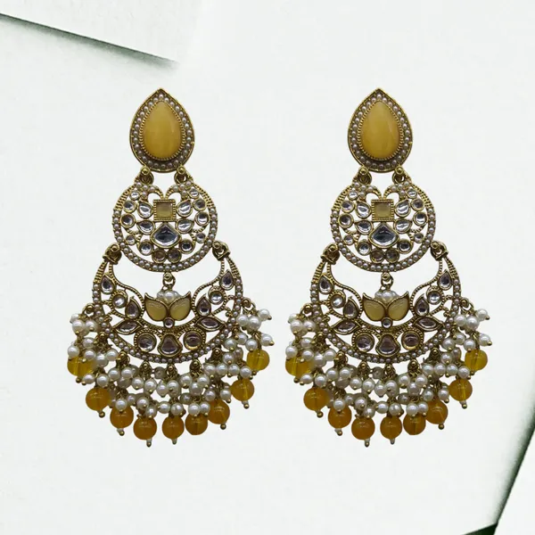 Yellow_Zinc_&_Copper_Stylish_&_Fancy_Earring_For_Women