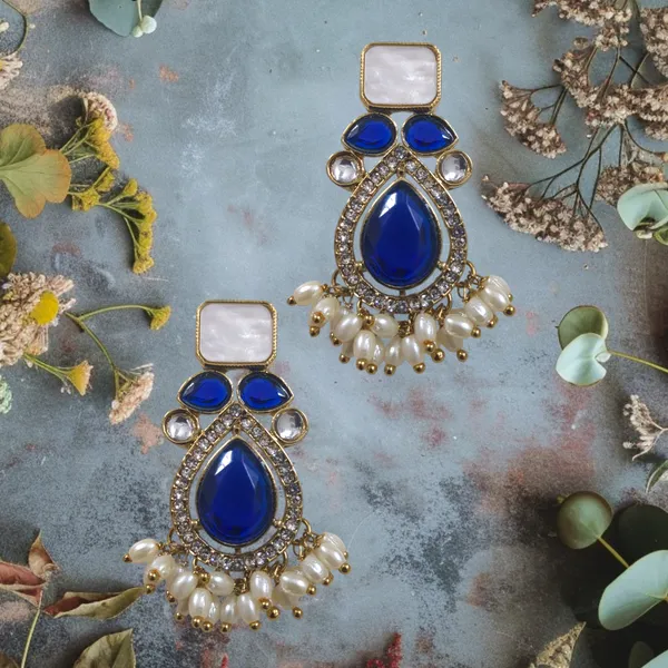 Royal_Blue_Zinc_&_Copper_Stylish_&_Fancy_Earring_For_Women