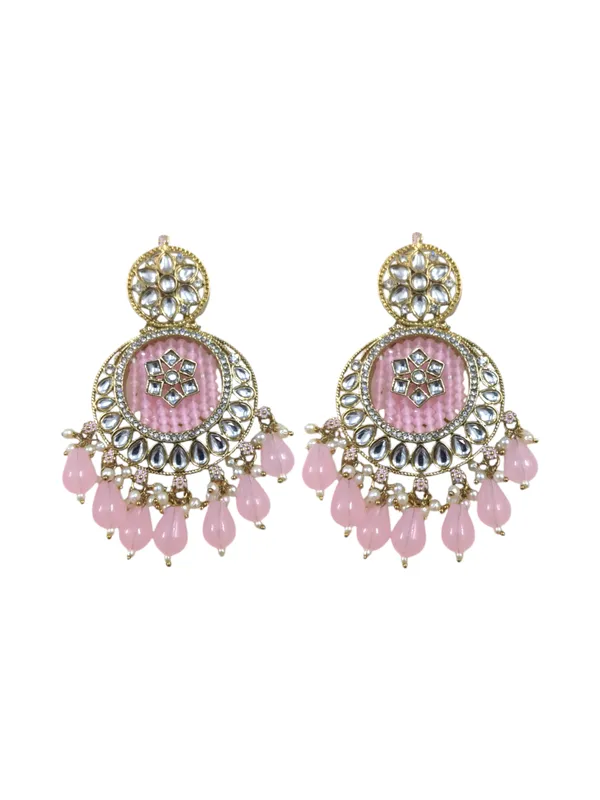 Light_Pink_Zinc_&_Copper_Stylish_&_Fancy_Earring_For_Women