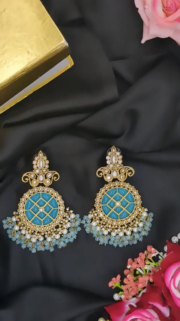 Sky_Blue_Zinc_&_Copper_Stylish_&_Fancy_Earring_For_Women