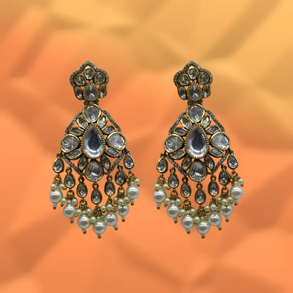 White_Brass_Stylish_&_Fancy_Earring_For_Women