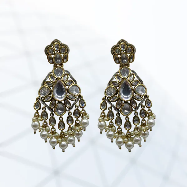 White_Brass_Stylish_&_Fancy_Earring_For_Women