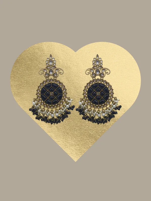 Black_Zinc_&_Copper_Stylish_&_Fancy_Earring_For_Women