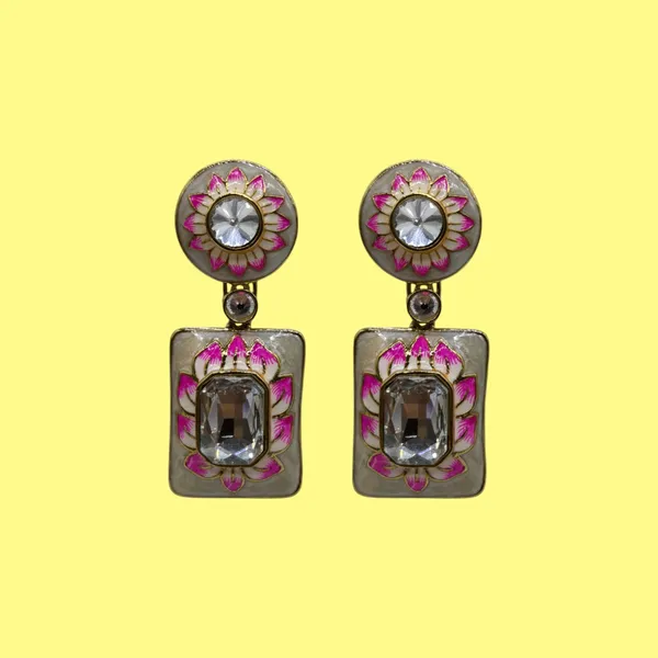 Light_Grey_Metal_Stylish_&_Fancy_Earring_For_Women