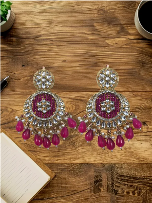 Rani_Pink_Zinc_&_Copper_Stylish_&_Fancy_Earring_For_Women