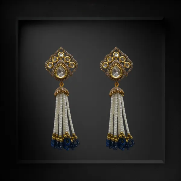 Navy_Blue_Brass_Stylish_&_Fancy_Earring_For_Women