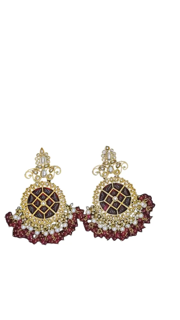 Maroon_Zinc_&_Copper_Stylish_&_Fancy_Earring_For_Women