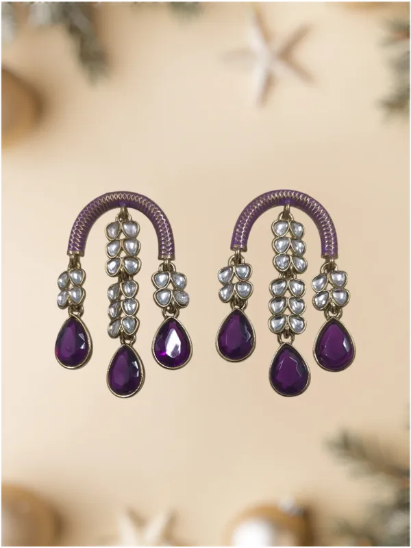 Purple_Zinc_&_Copper_Stylish_&_Fancy_Earring_For_Women