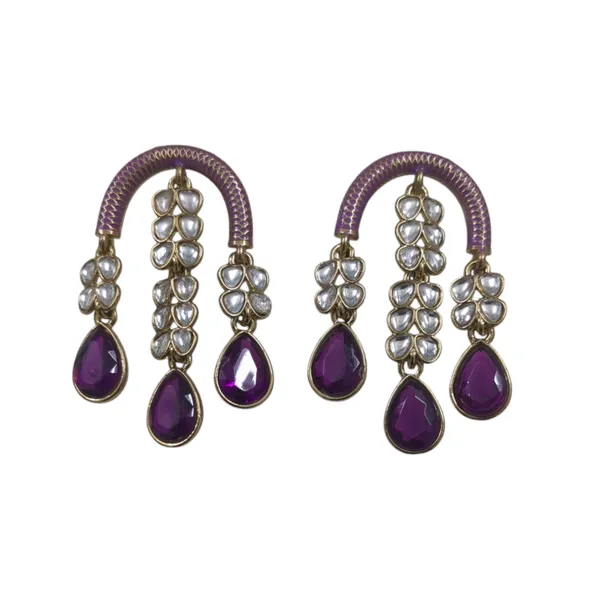 Purple_Zinc_&_Copper_Stylish_&_Fancy_Earring_For_Women