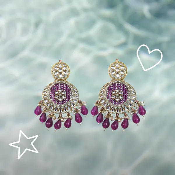 Purple_Zinc_&_Copper_Stylish_&_Fancy_Earring_For_Women