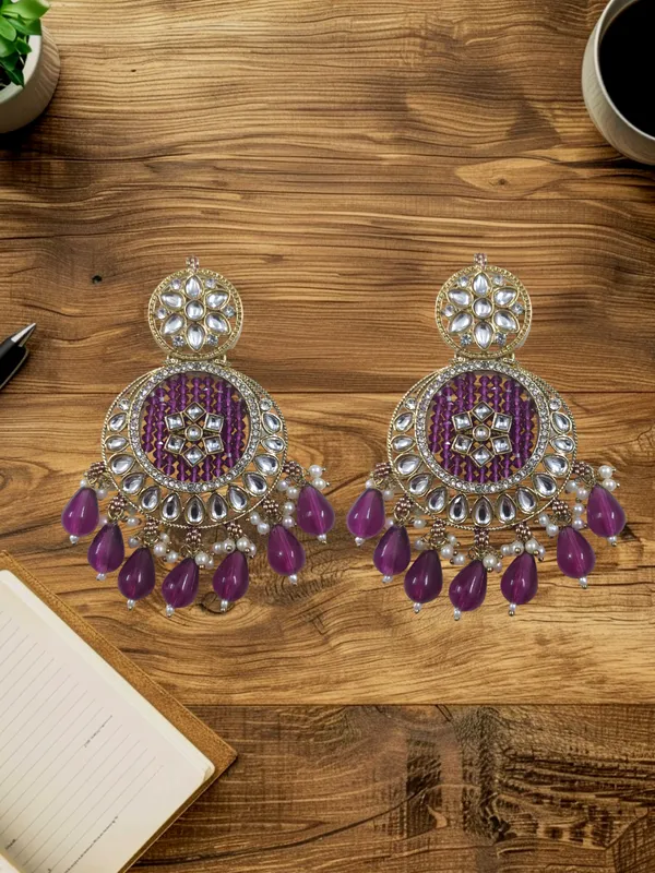 Purple_Zinc_&_Copper_Stylish_&_Fancy_Earring_For_Women