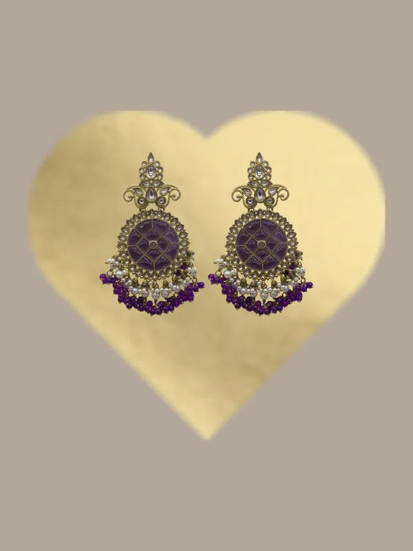 Purple_Zinc_&_Copper_Stylish_&_Fancy_Earring_For_Women