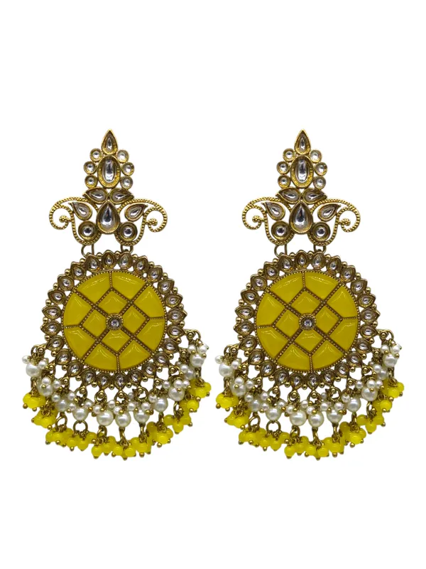Yellow_Zinc_&_Copper_Stylish_&_Fancy_Earring_For_Women