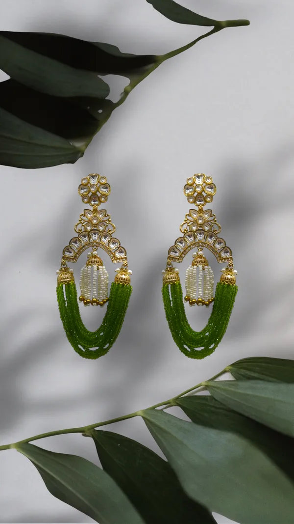 Green_Zinc_&_Copper_Stylish_&_Fancy_Earring_For_Women