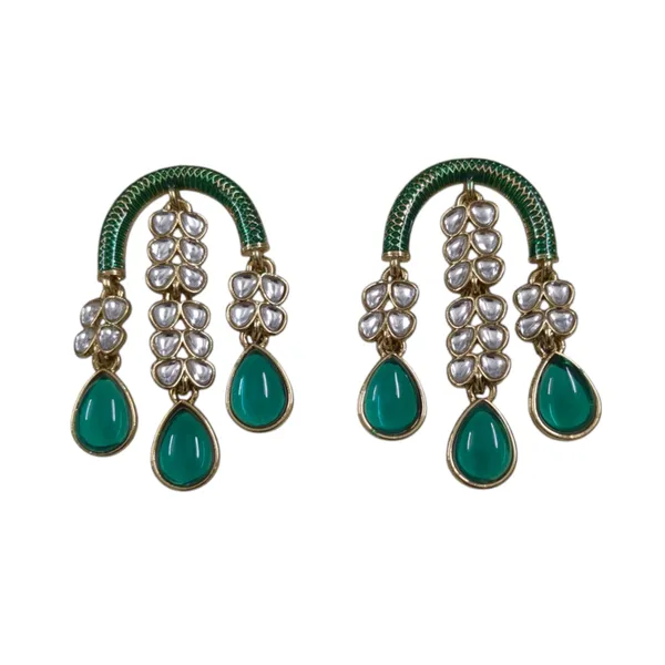 Green_Zinc_&_Copper_Stylish_&_Fancy_Earring_For_Women