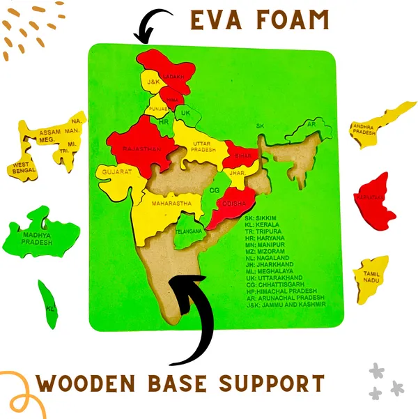 Multicolor__Mapology_India_With_State_Capitals-_Educational_Toy_&_Learning_Aid-_Map_Puzzle