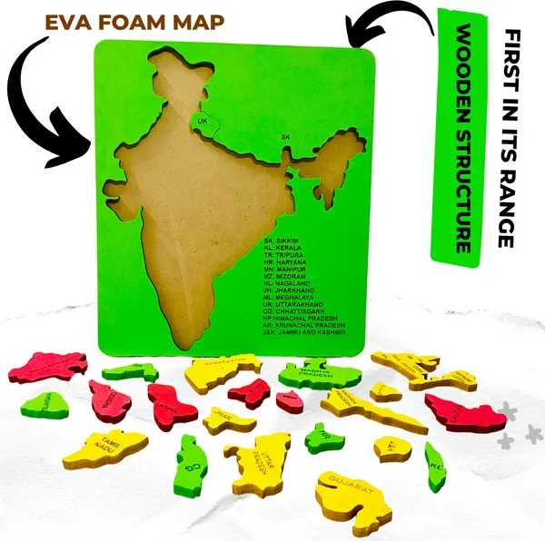 Multicolor__Mapology_India_With_State_Capitals-_Educational_Toy_&_Learning_Aid-_Map_Puzzle