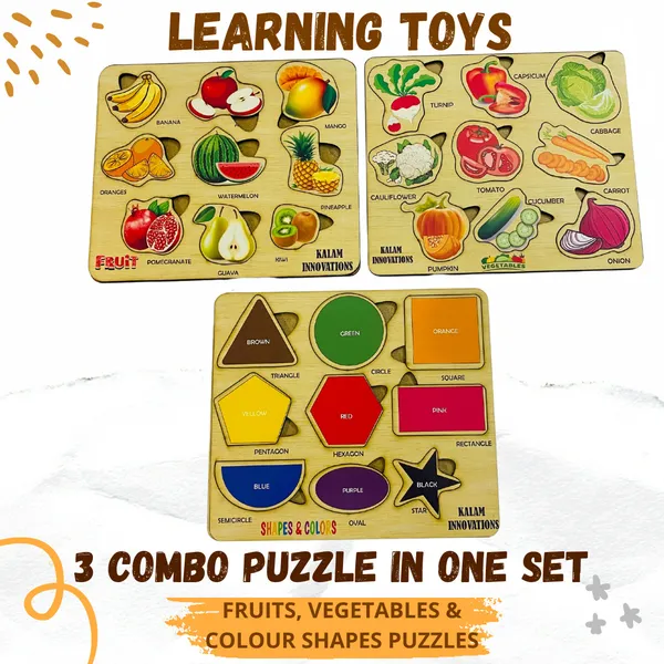 Pack_of_3_Multicolor__Wooden_Set_Of_3_Puzzles_Fruits_Vegetables_&_Shapes_(21.5_*_18.5_Cm)