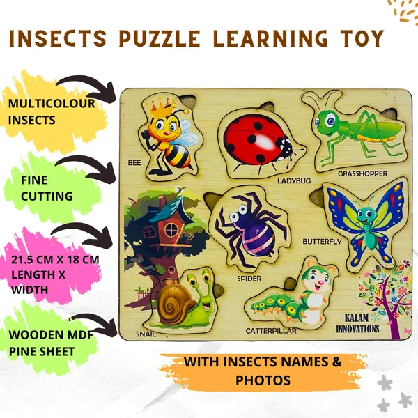 Multicolor__Insects_Name_&_Picture_Learning_Puzzle_For_Kids_(21.5_*_18.5_Cm)
