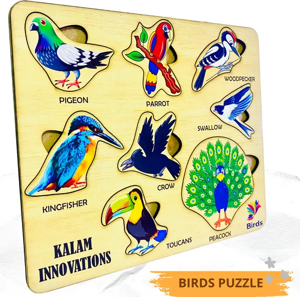 Brown__Kids_Puzzle_For_Birds_Name_Learning_(21.5_*_18.5_Cm)