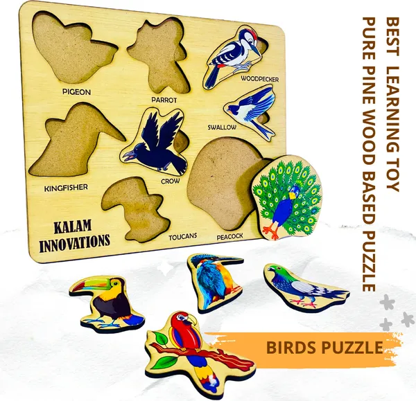 Brown__Kids_Puzzle_For_Birds_Name_Learning_(21.5_*_18.5_Cm)