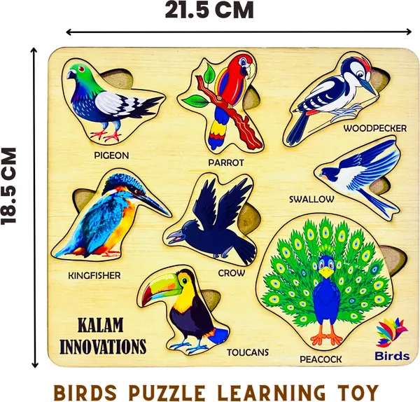 Brown__Kids_Puzzle_For_Birds_Name_Learning_(21.5_*_18.5_Cm)
