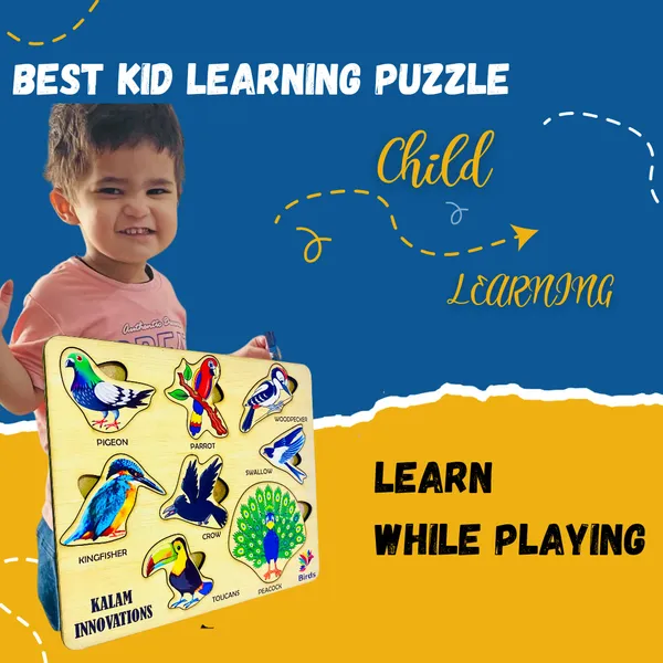 Brown__Kids_Puzzle_For_Birds_Name_Learning_(21.5_*_18.5_Cm)