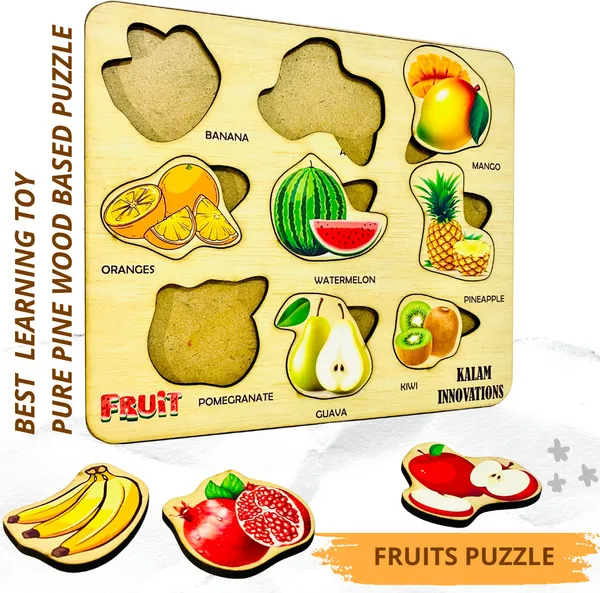 Brown__Fruits_Puzzle_For_Kids_With_Names_And_Images_(20_*_20_Cm)