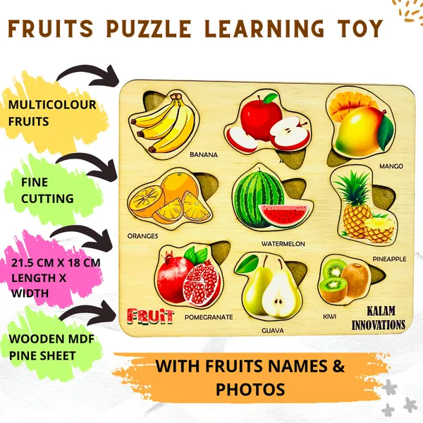 Brown__Fruits_Puzzle_For_Kids_With_Names_And_Images_(20_*_20_Cm)