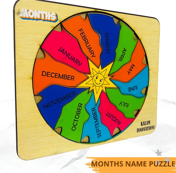 Multicolor__Wooden_Months_Name_Learning_Puzzle_(21.5_*_18.5_Cm)
