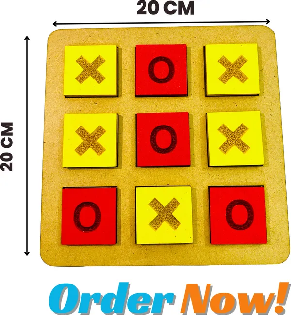Multicolor__Ring_&_Cross_Wooden_Board_Game_(20_*_20_Cm)