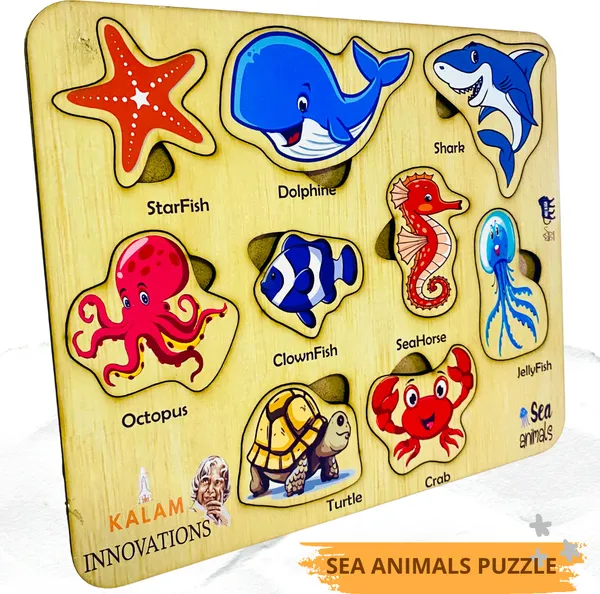 Brown_&_Green_&_Red_&_Purple__Sea_Animal_Wooden_Puzzle_For_Kids_Learning_(21.5_*_18.5_Cm)