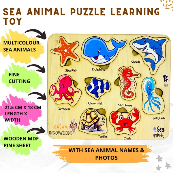 Brown_&_Green_&_Red_&_Purple__Sea_Animal_Wooden_Puzzle_For_Kids_Learning_(21.5_*_18.5_Cm)