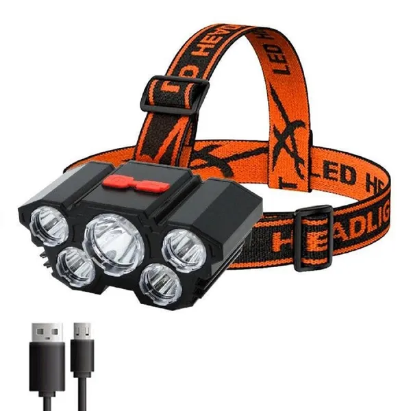 5_LED_Flashlight_Rechargeable_Camping_Headlamp