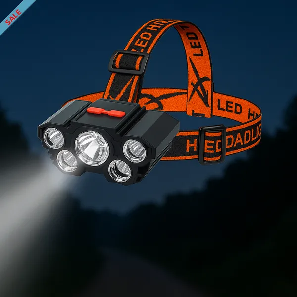 5_LED_Flashlight_Rechargeable_Camping_Headlamp