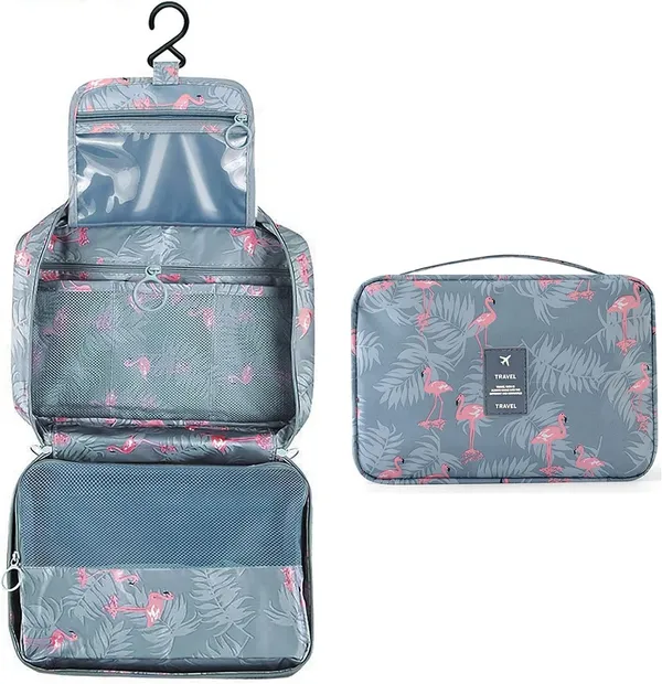 Blue_Toiletry_Bag_Travel_Toiletry_Kit_Cosmetic_Makeup_Pouch_Organizer_Foldable_Multifunction_Portable_Brush/Shaving_Kit/Medicine_Holder_Bag_&_Waterproof