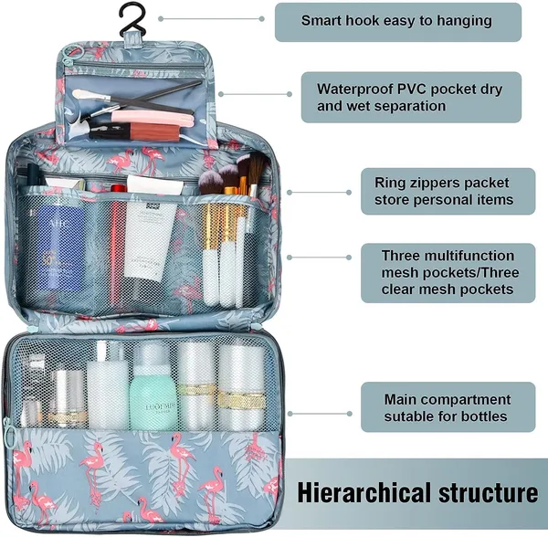 Blue_Toiletry_Bag_Travel_Toiletry_Kit_Cosmetic_Makeup_Pouch_Organizer_Foldable_Multifunction_Portable_Brush/Shaving_Kit/Medicine_Holder_Bag_&_Waterproof