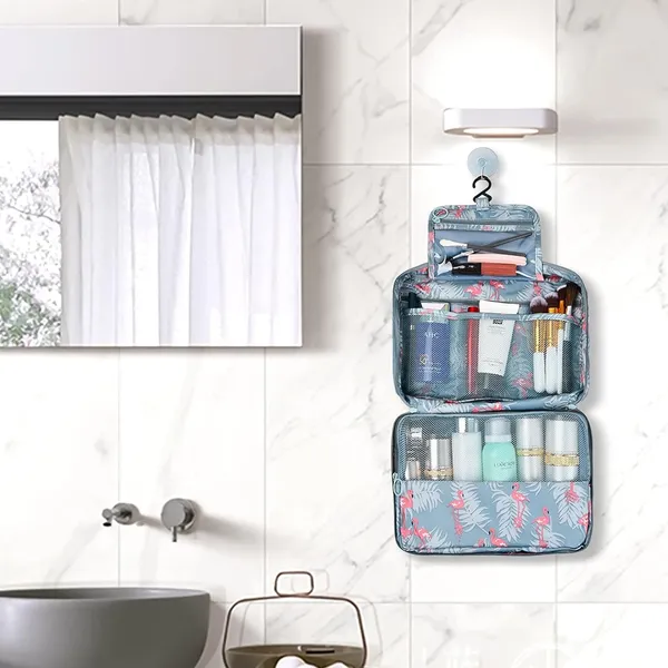 Blue_Toiletry_Bag_Travel_Toiletry_Kit_Cosmetic_Makeup_Pouch_Organizer_Foldable_Multifunction_Portable_Brush/Shaving_Kit/Medicine_Holder_Bag_&_Waterproof