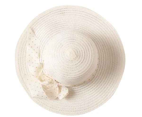 Beach_and_Summer_Sun_Hat/Caps_for_Women_&_Girls|_Long_Brim_Ribbon|_Soft:Comfortable:Breathable|_Ideal_for_Beach_Party_Occasional_Festivals_Honeymoon|_Cream_Color