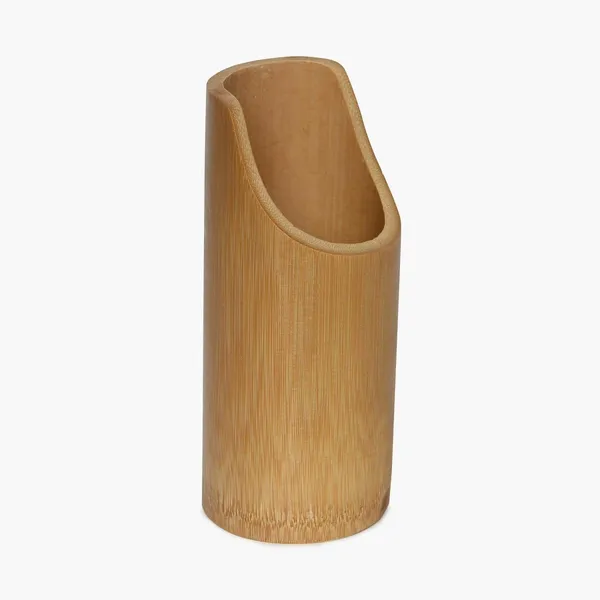 FLYTOP_5_Piece_Set_Eco-Friendly_Bamboo_Cooking,_Serving_Wooden_Spoon_with_Holder_|_30_cm_Long|_Ideal_for_High_Heat_Sauteing,_Baking,_Mixing,_Flipping|Non-Stick