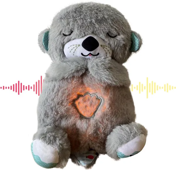 FLYTOP_Breathing_Teddy_Otter__Baby_Sensory_Sleep_Lights_Rhythmic_Simulation_Plush_for_Babies_Kids_Soothing_Sound_and_D�cor_Item,_Specialy_for_Valentine_Gift