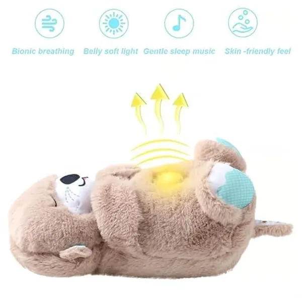 FLYTOP_Breathing_Teddy_Otter__Baby_Sensory_Sleep_Lights_Rhythmic_Simulation_Plush_for_Babies_Kids_Soothing_Sound_and_D�cor_Item,_Specialy_for_Valentine_Gift