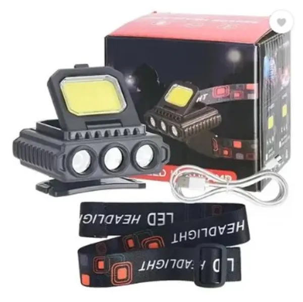 FLYTOP_Headlamp_Mini_5_Modes_ABS_Material_1*14500_Battery_Rechargeable_Headlight_Cob_Headlamp