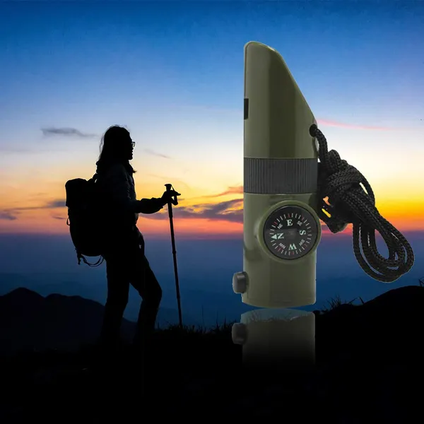 FLYTOP_Outdoor_Survival_7_in_1_Multi-Function_Compass_Whistle_Mini_Compass_Army_Compass_Emergency_Whistle_Compass_Keychain