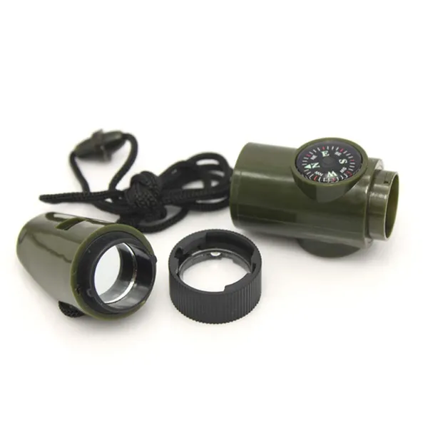 FLYTOP_Outdoor_Survival_7_in_1_Multi-Function_Compass_Whistle_Mini_Compass_Army_Compass_Emergency_Whistle_Compass_Keychain