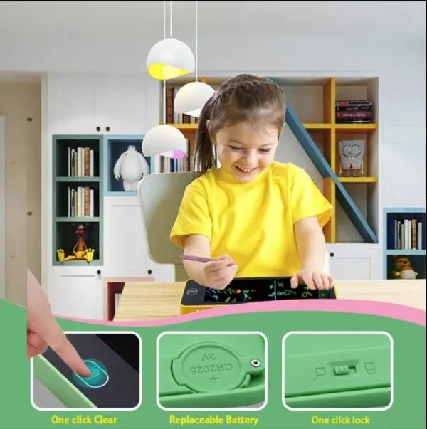 FLYTOP_Portable_Student_Drawing_Board_Pencil_Case_Stationery_Box_Children's_Electronic_Lcd_Writing_Board_ONE_PC.