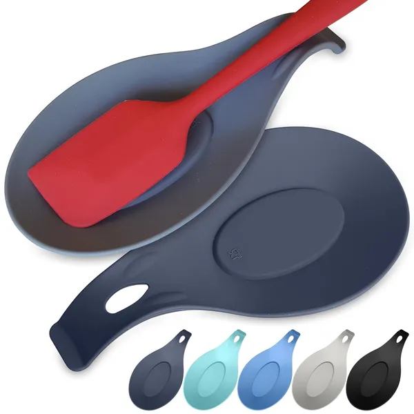 FLYTOP_Silicone_Spoon_Rest_for_Kitchen|_Ladle_Rest|_Heat_Resistance,_Food_Grade_Silicone,_BPA_Free|Set_of_4_pcs|_20cm_X_10cm